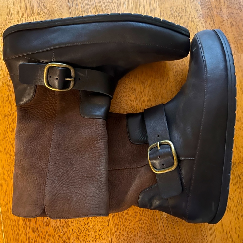 Fitflop Ankle Boots - Brown, size 8.5 practically new, worn once
